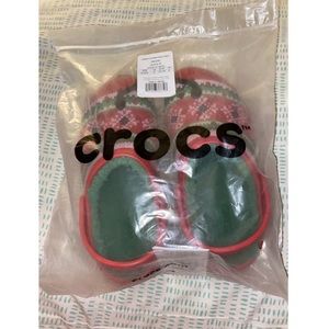 Christmas Themed Crocs With Fur Lining